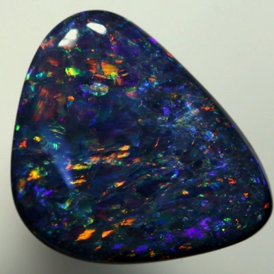 SOLID BLACK OPAL Unique gothic fire!! SEE VIDEO